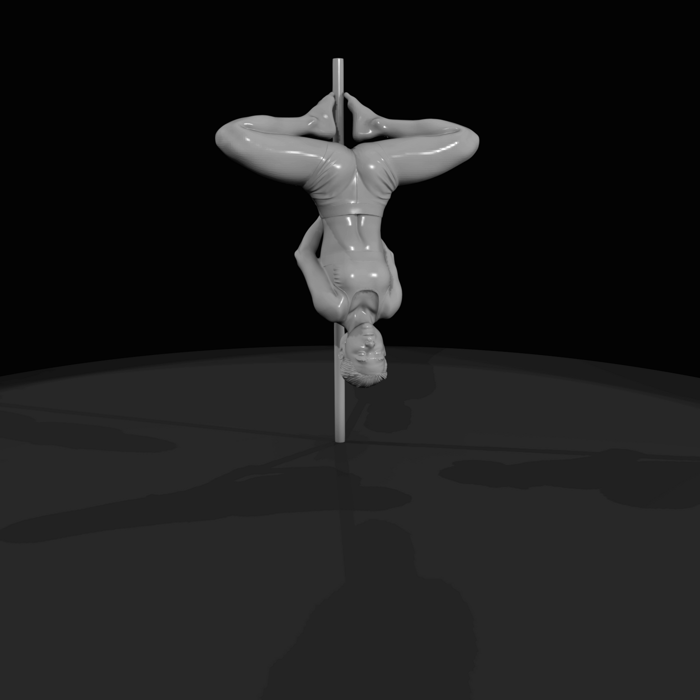 Pole Dancer Figure (estimated) — Thigh Hold