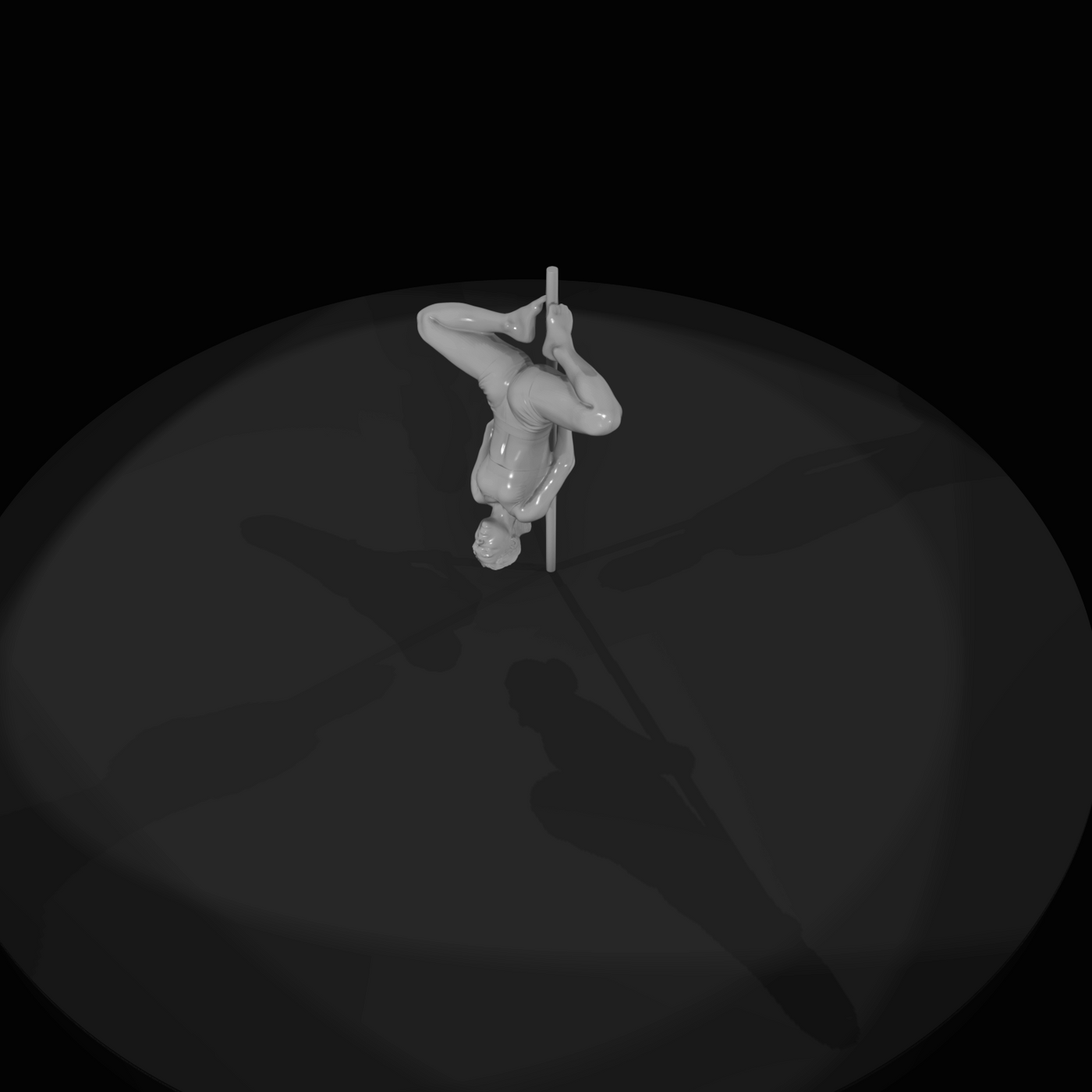 Pole Dancer Figure (estimated) — Thigh Hold