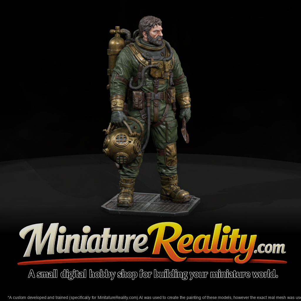 Deep Sea Salvage Diver miniature, three-quarter view