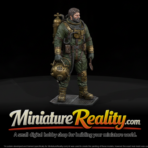 Deep Sea Salvage Diver miniature, three-quarter view