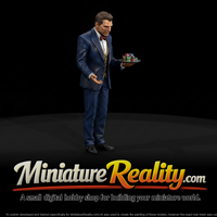 Casino Host with Chip Tray miniature, three-quarter view — thumbnail 1