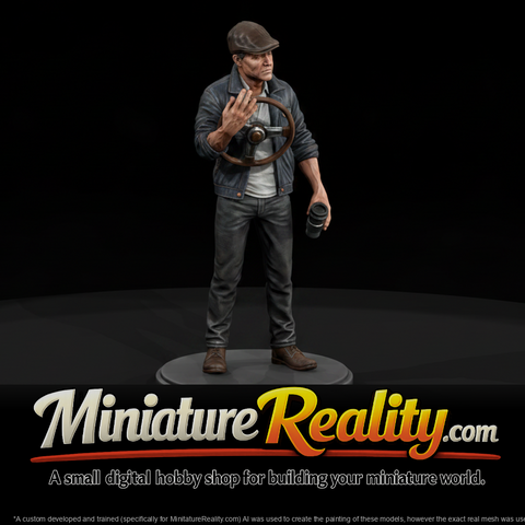 Midnight Cab Driver Alternate Pose miniature, three-quarter view
