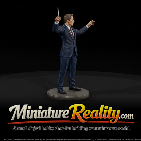 Big Band Conductor Alternate Pose miniature, three-quarter view