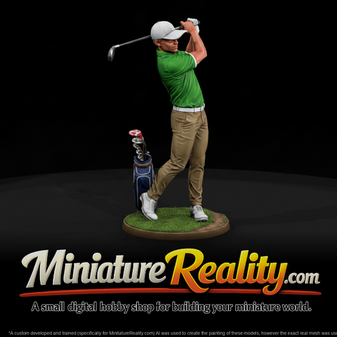 Golf Fairway Driver miniature, three-quarter view