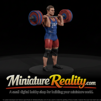 Olympic Weightlifter Mid-Clean miniature, three-quarter view — thumbnail 1