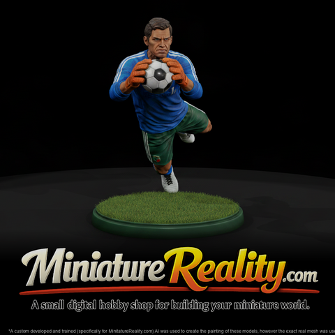 Soccer Goalkeeper Dive Alternate Pose miniature, three-quarter view