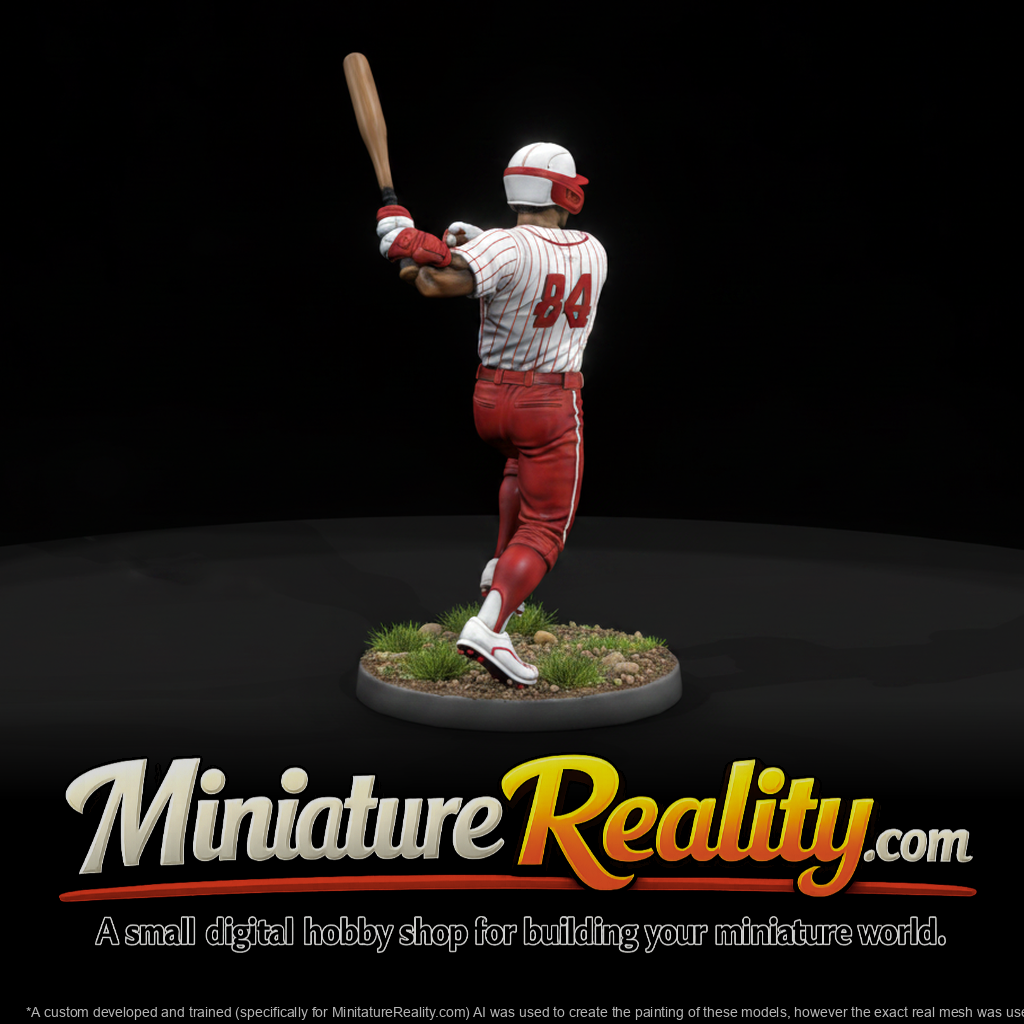 Baseball Power Slugger Alternate Pose miniature, three-quarter view