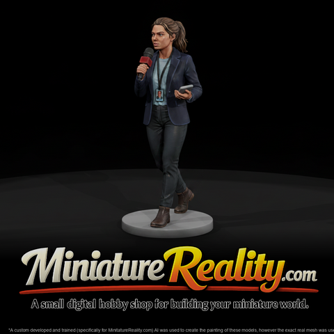 Sports Sideline Reporter Alternate Pose miniature, three-quarter view