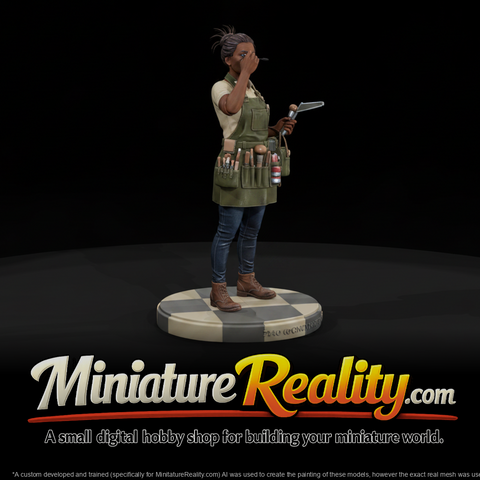 Greenroom Makeup Artist miniature, three-quarter view