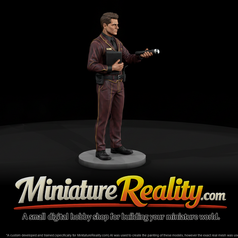 Movie Premiere Usher miniature, three-quarter view