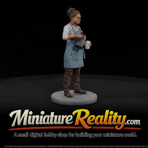 Craft Services Worker miniature, three-quarter view