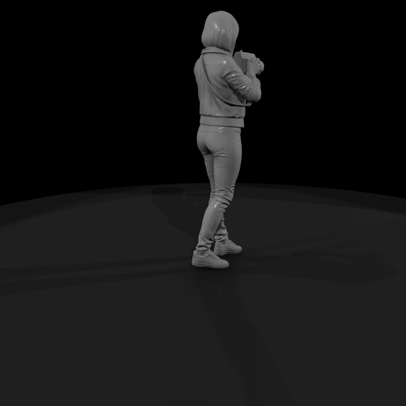 Professional Female Photographer Miniature (DSLR Pose)