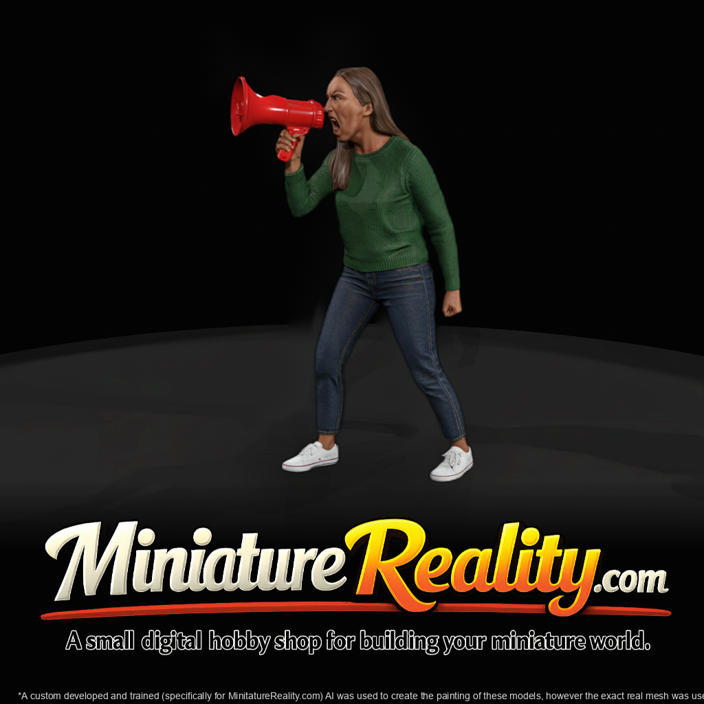 Protester Megaphone — 3D Printable Miniature Accessory
