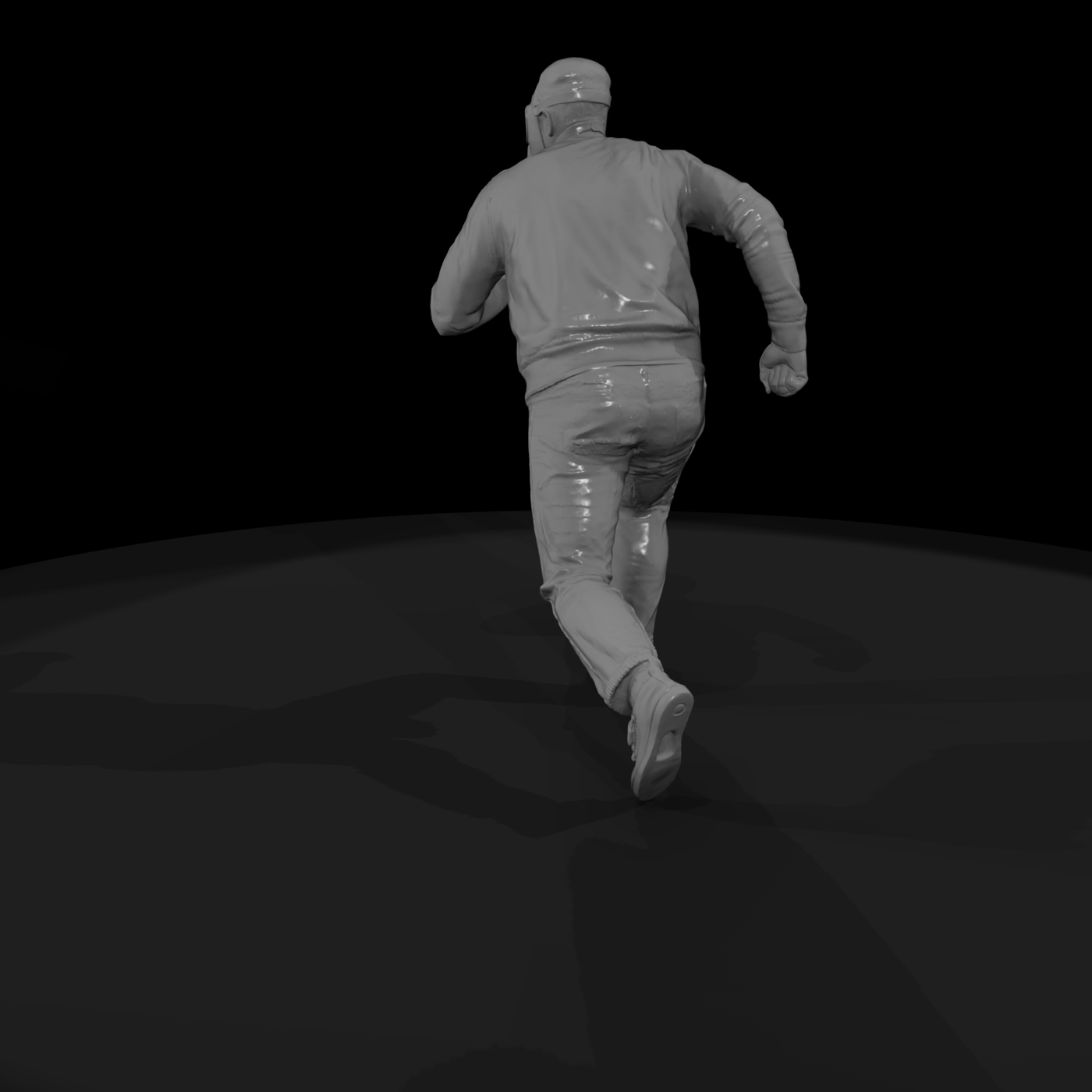 Protestors running person 3