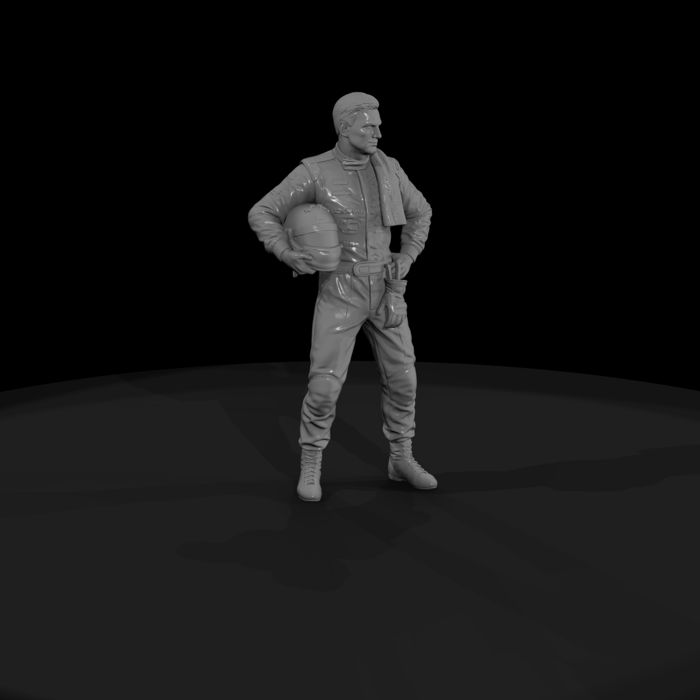Modern Racing Driver Figure