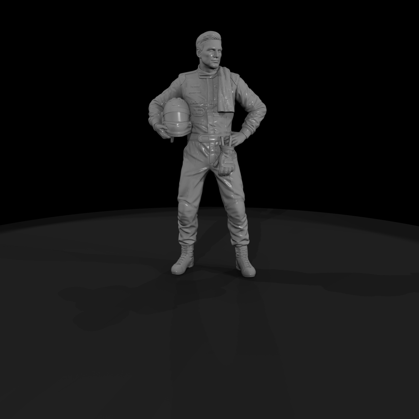Modern Racing Driver Figure