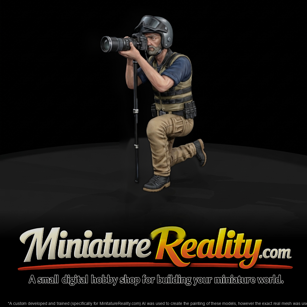 Kneeling Pit-Lane Photographer Figure
