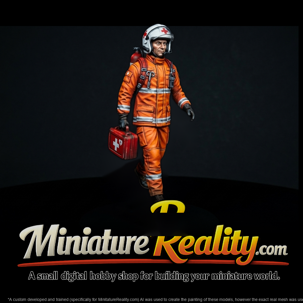Pit Lane Medic Figure with AED & Backpack