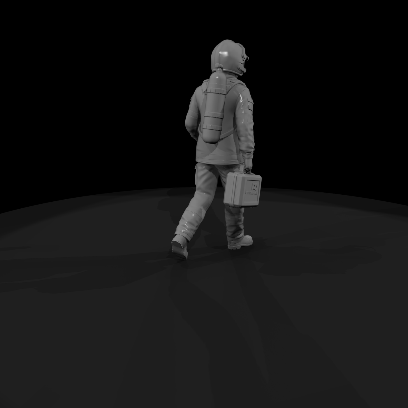 Pit Lane Medic Figure with AED & Backpack