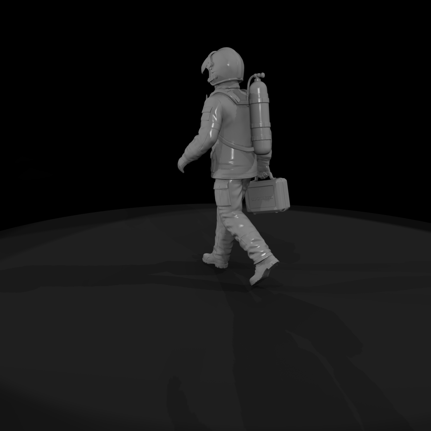 Pit Lane Medic Figure with AED & Backpack