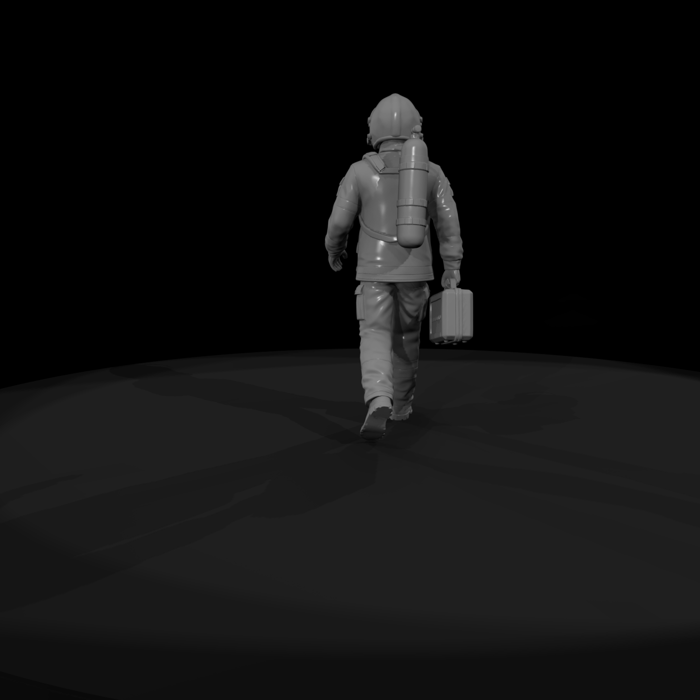 Pit Lane Medic Figure with AED & Backpack