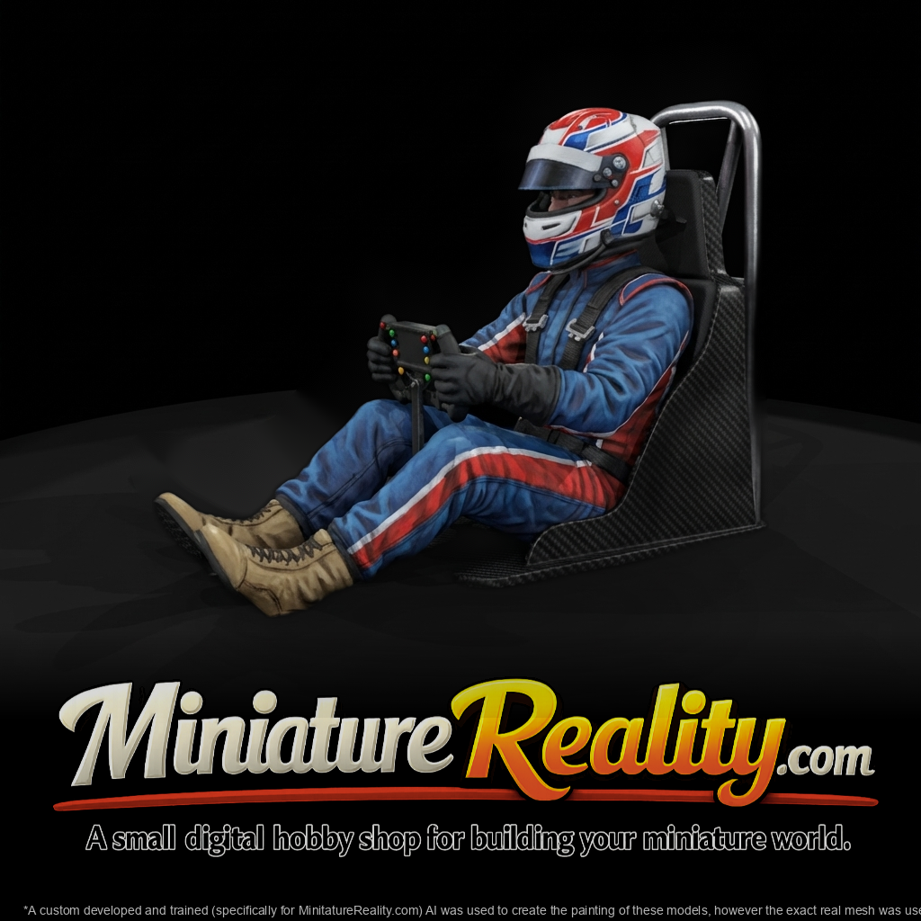 F1-style Seated Driver in Cockpit