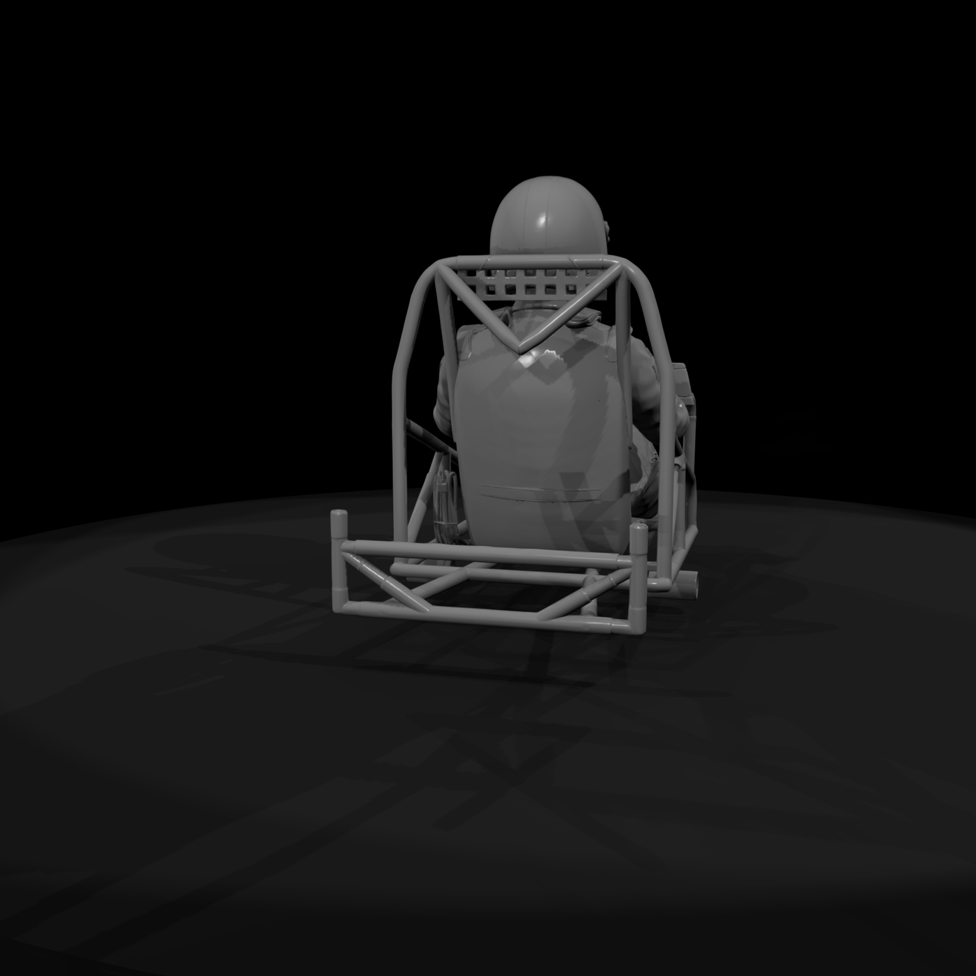 NASCAR-style Driver in Cockpit