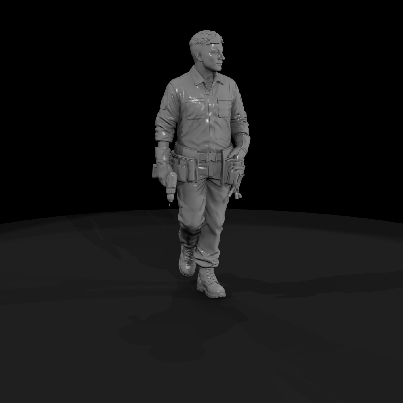 Railroad Car Shop Electrician Figure
