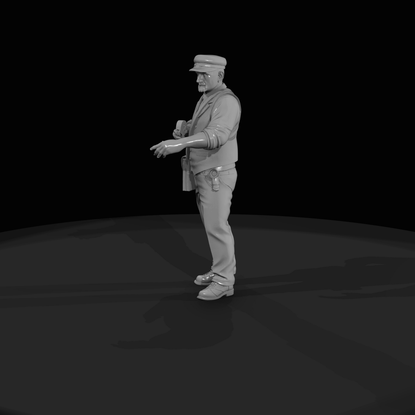 Railroad Personnel Platform Ticket Collector (1950s)