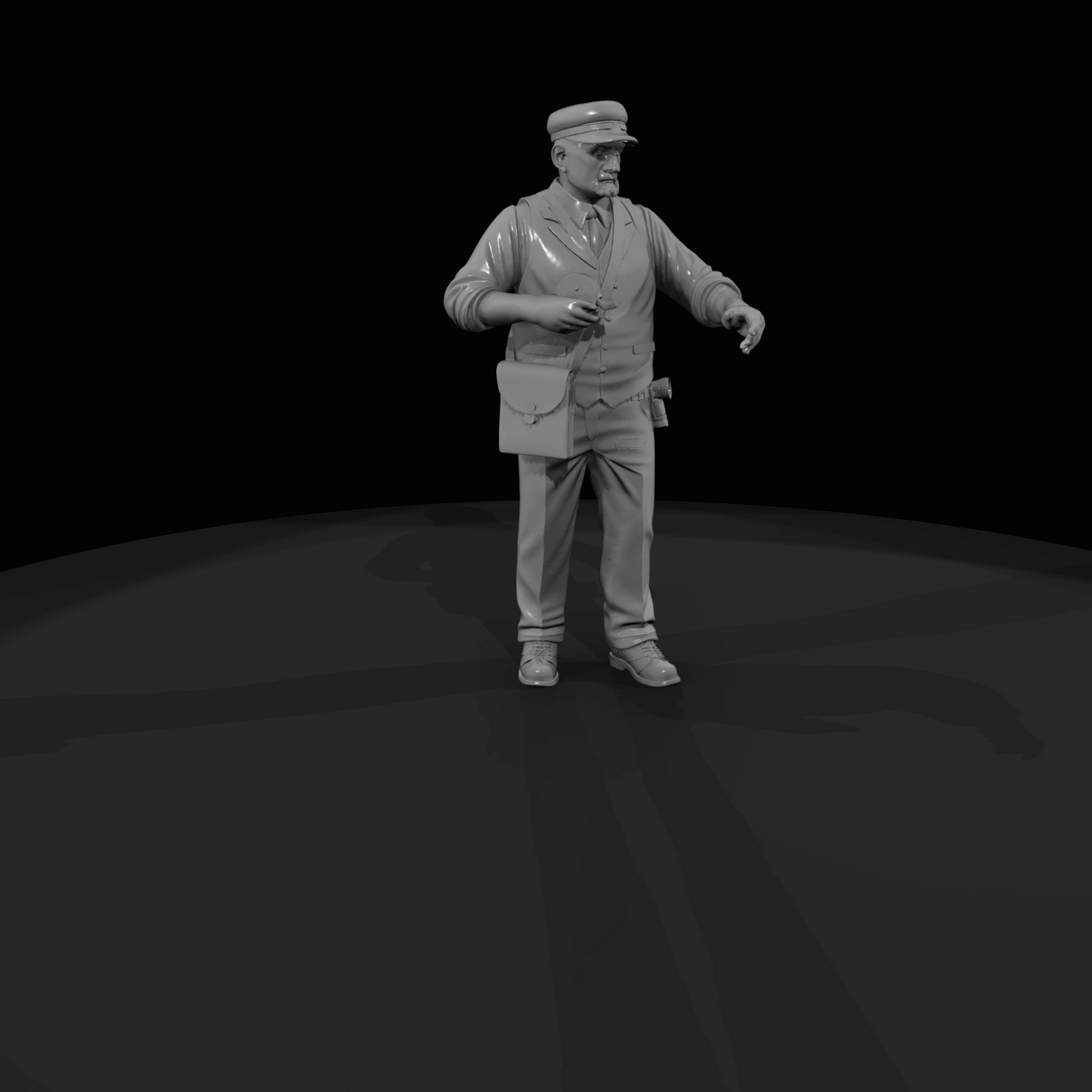 Railroad Personnel Platform Ticket Collector (1950s)