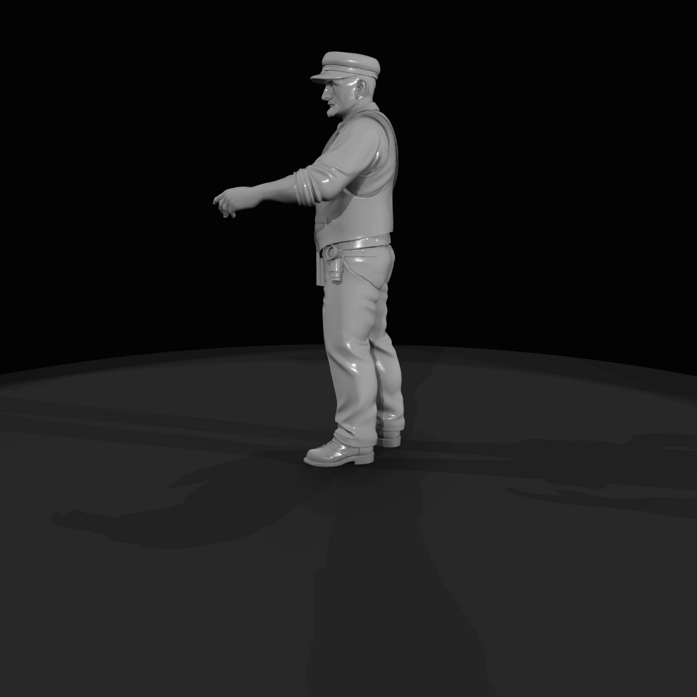 Railroad Personnel Platform Ticket Collector (1950s)