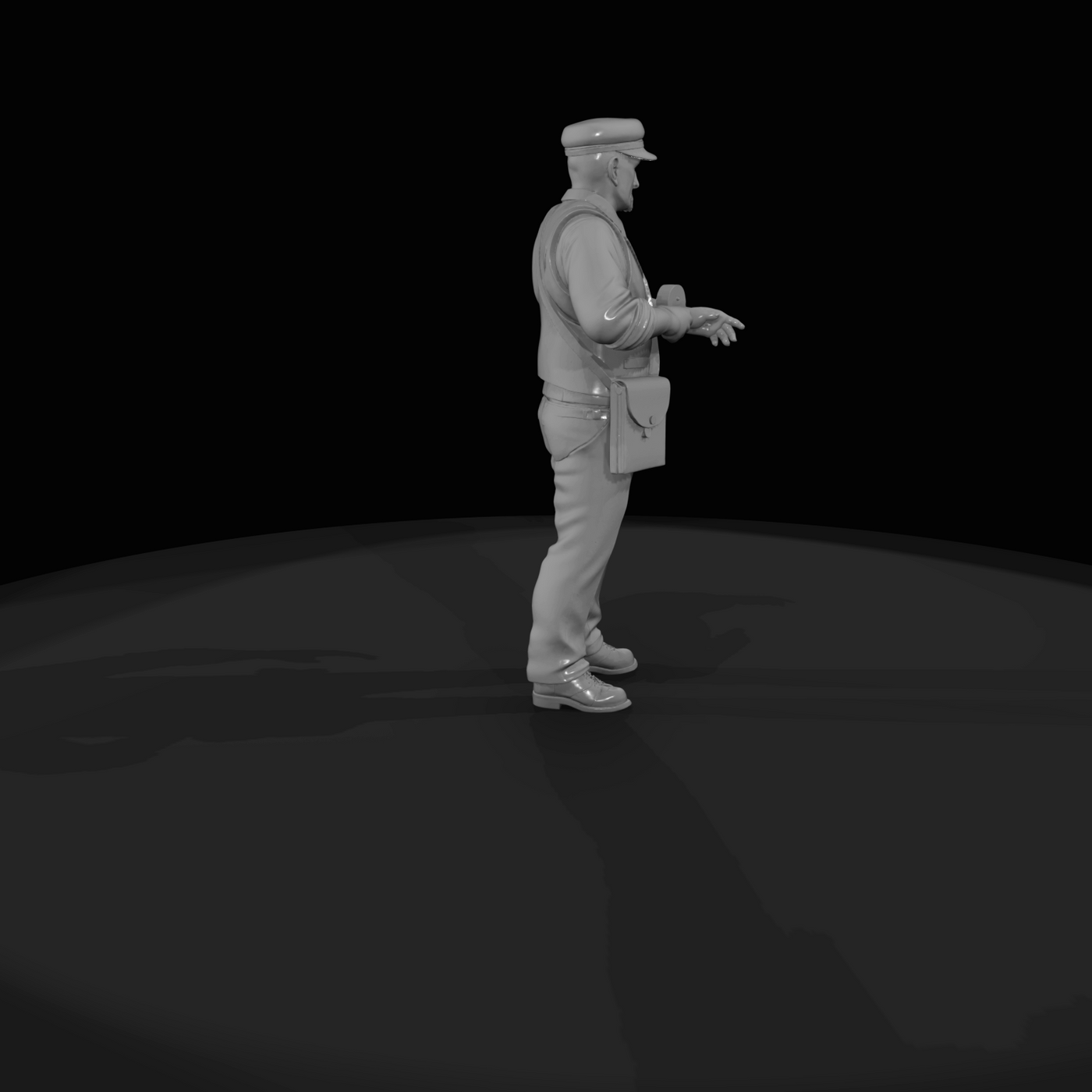 Railroad Personnel Platform Ticket Collector (1950s)