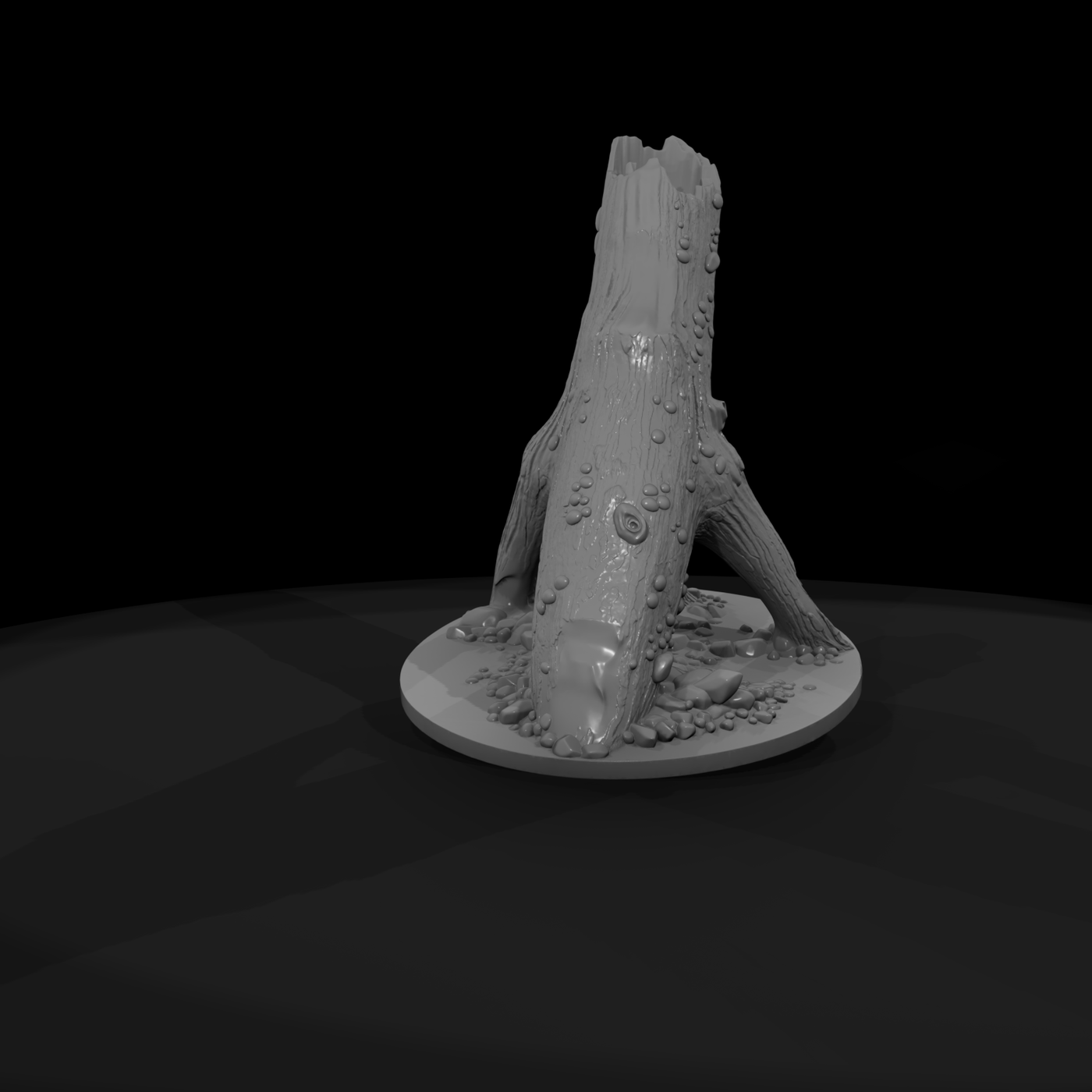 Realistic Fallen Tree Trunk - 3D Printable Terrain