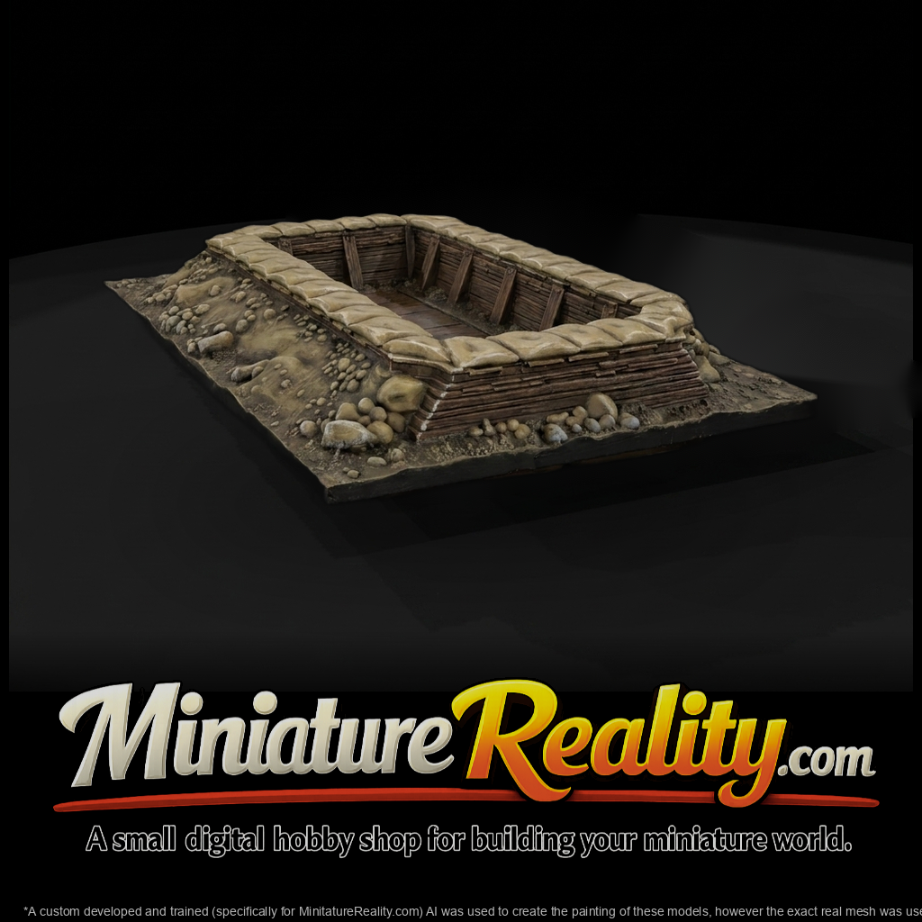 Realistic Sandbag Trench – 3D-Printable Modular Wargame Terrain