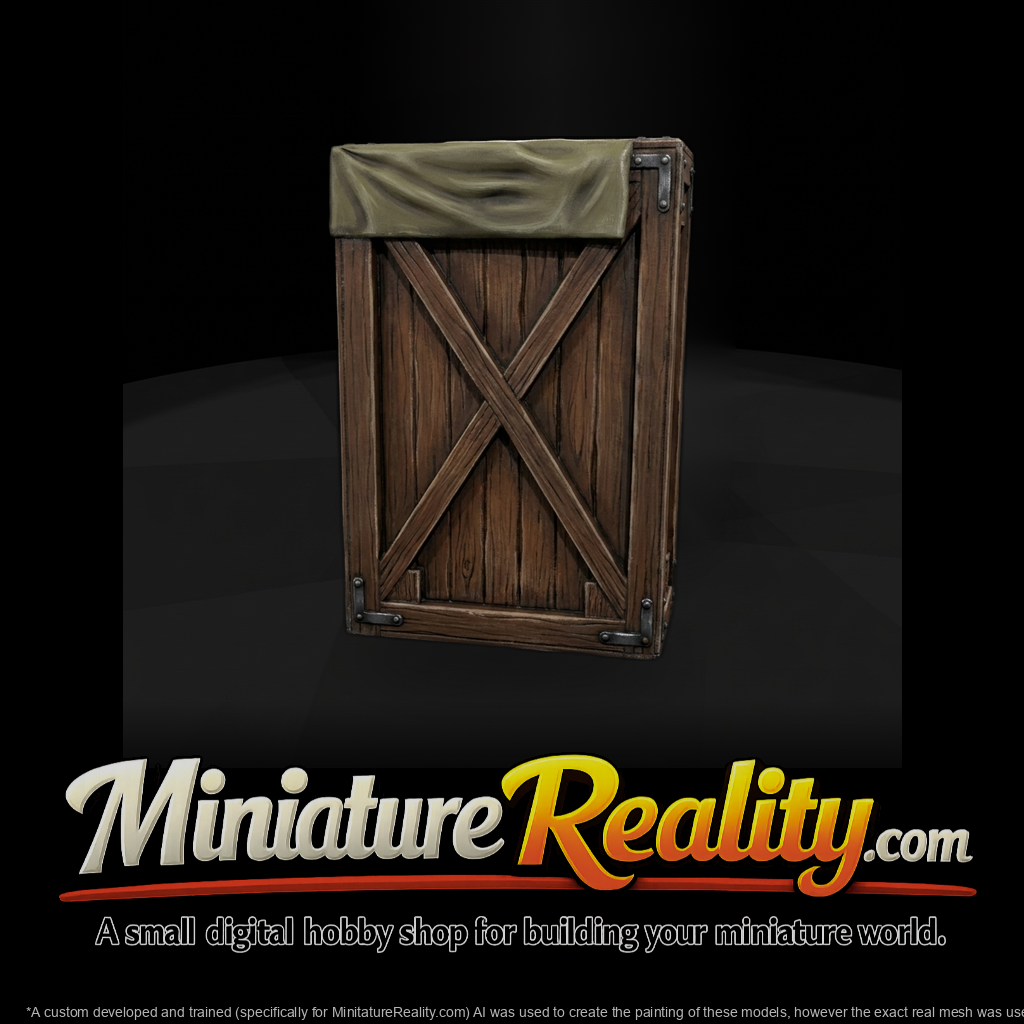 Realistic industrial wooden cargo crate kTIgnYCX
