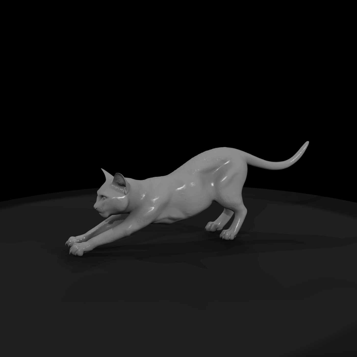 Stretching Domestic Cat Figure