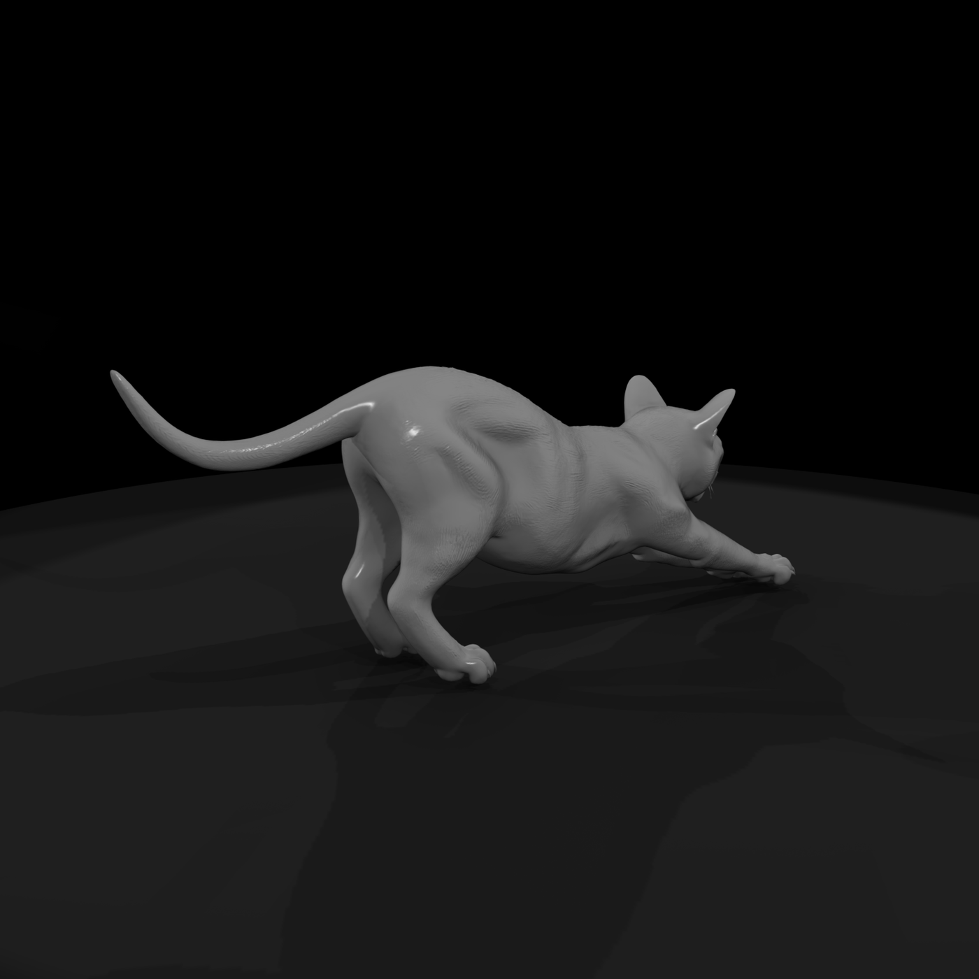 Stretching Domestic Cat Figure