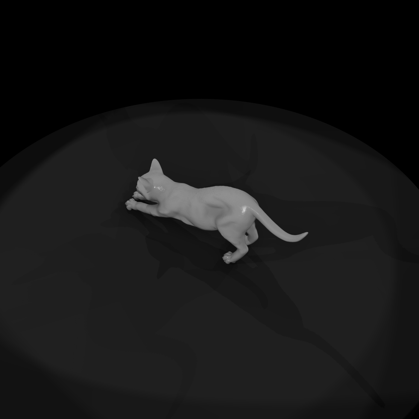 Stretching Domestic Cat Figure