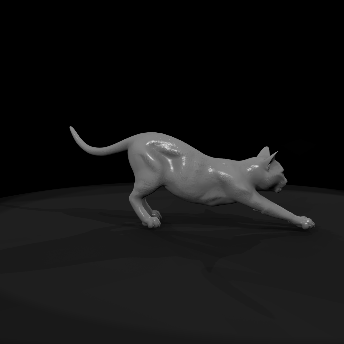 Stretching Domestic Cat Figure