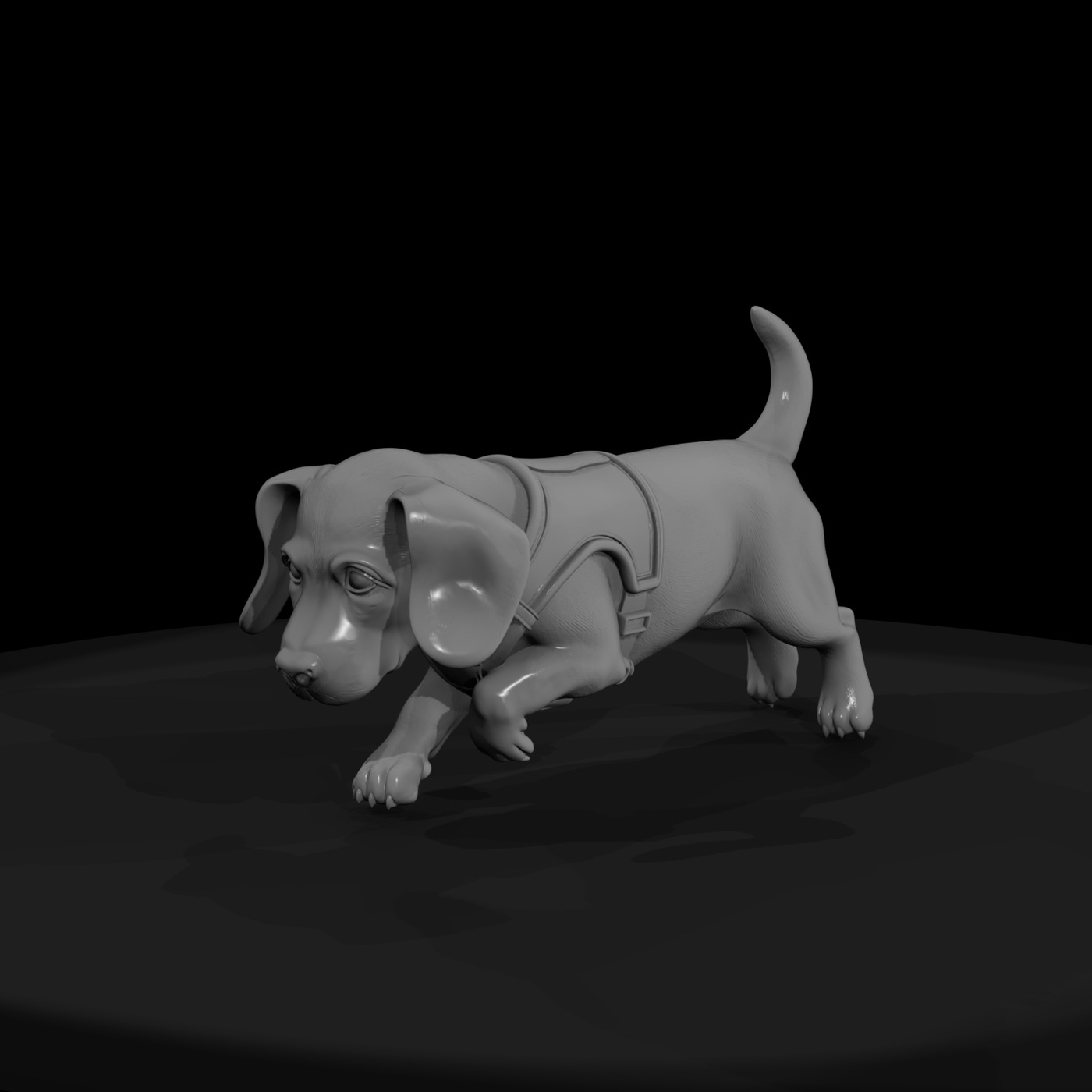 realistic tactical beagle puppy 3d model lKLm4veV