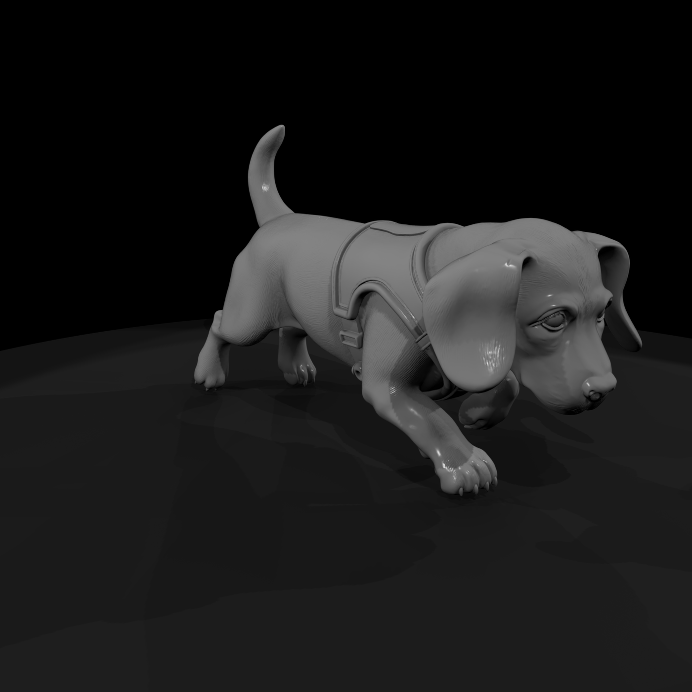 realistic tactical beagle puppy 3d model lKLm4veV