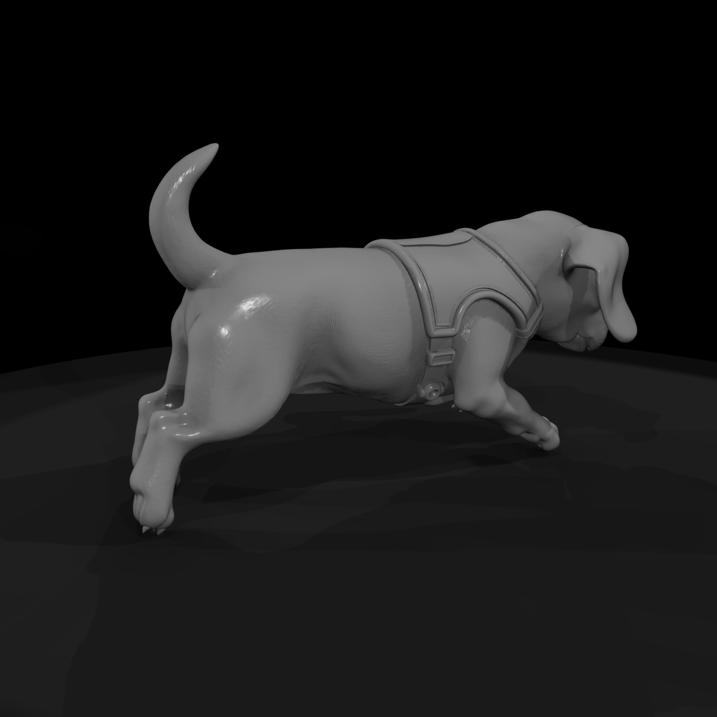 realistic tactical beagle puppy 3d model lKLm4veV