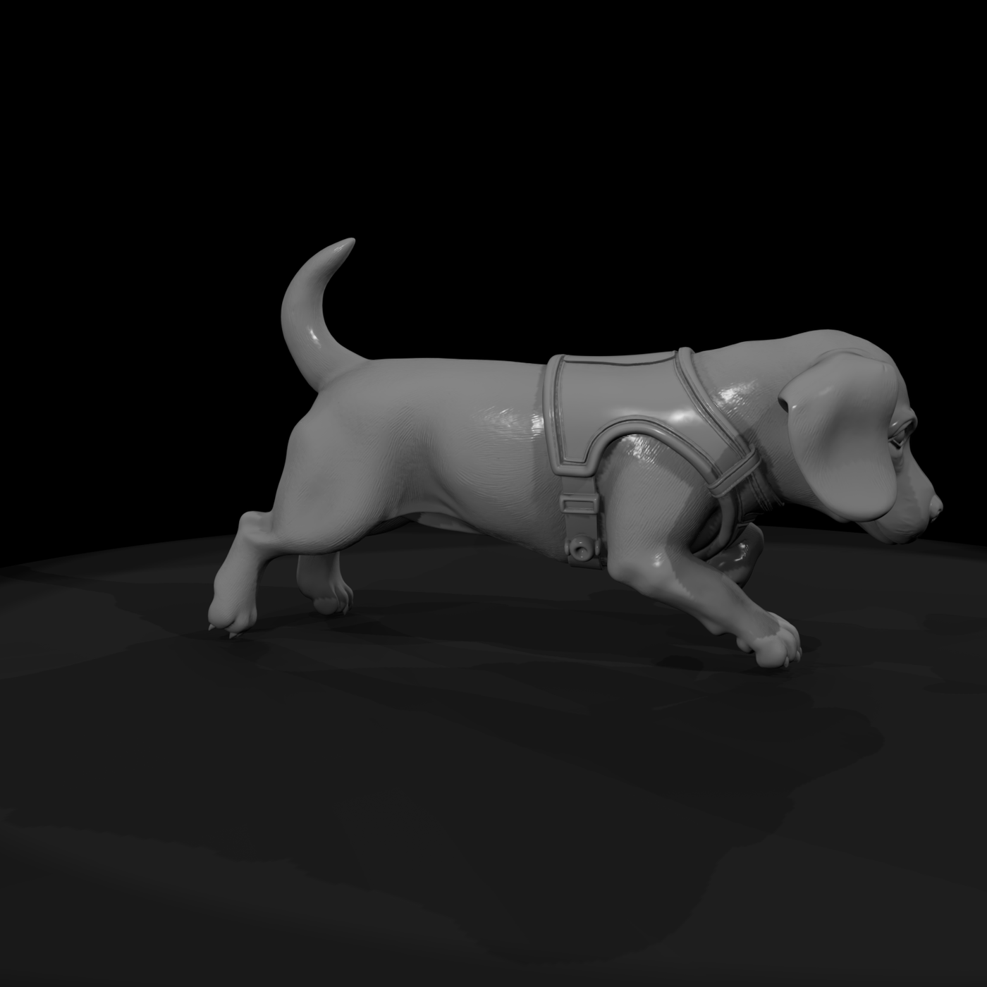 realistic tactical beagle puppy 3d model lKLm4veV