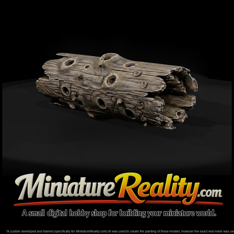 realistic weathered driftwood log 3d model uxJYecDL