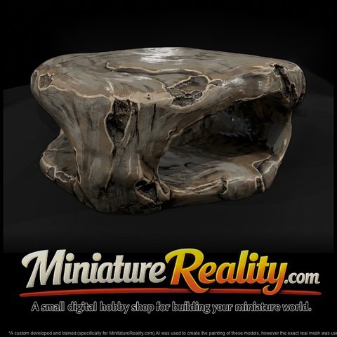 Realistic weathered hollow rock cave 3d model LYOoA3Sx