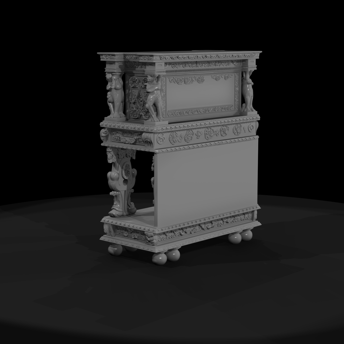 Renaissance Carved Sideboard