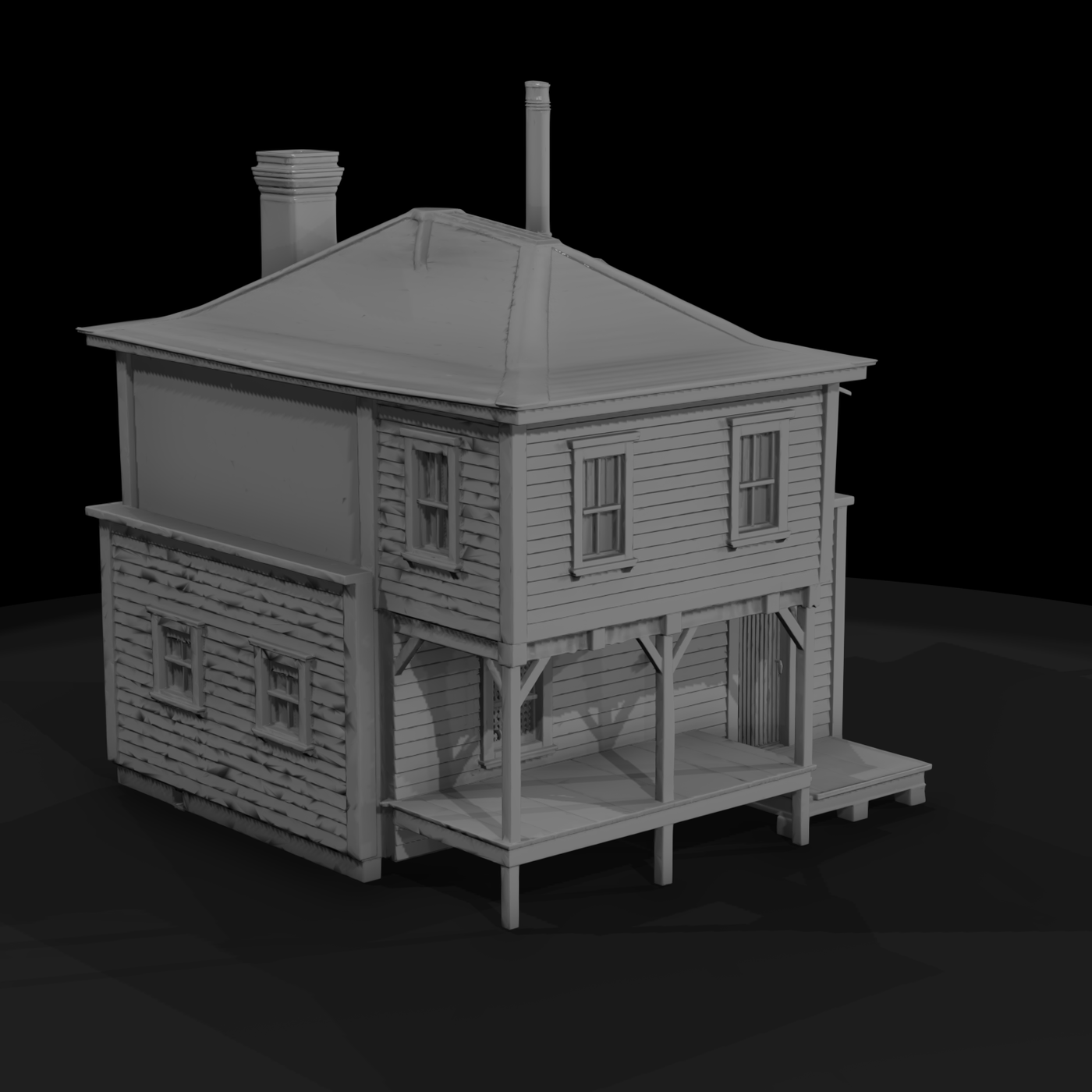 Wooden-frame House & Shed