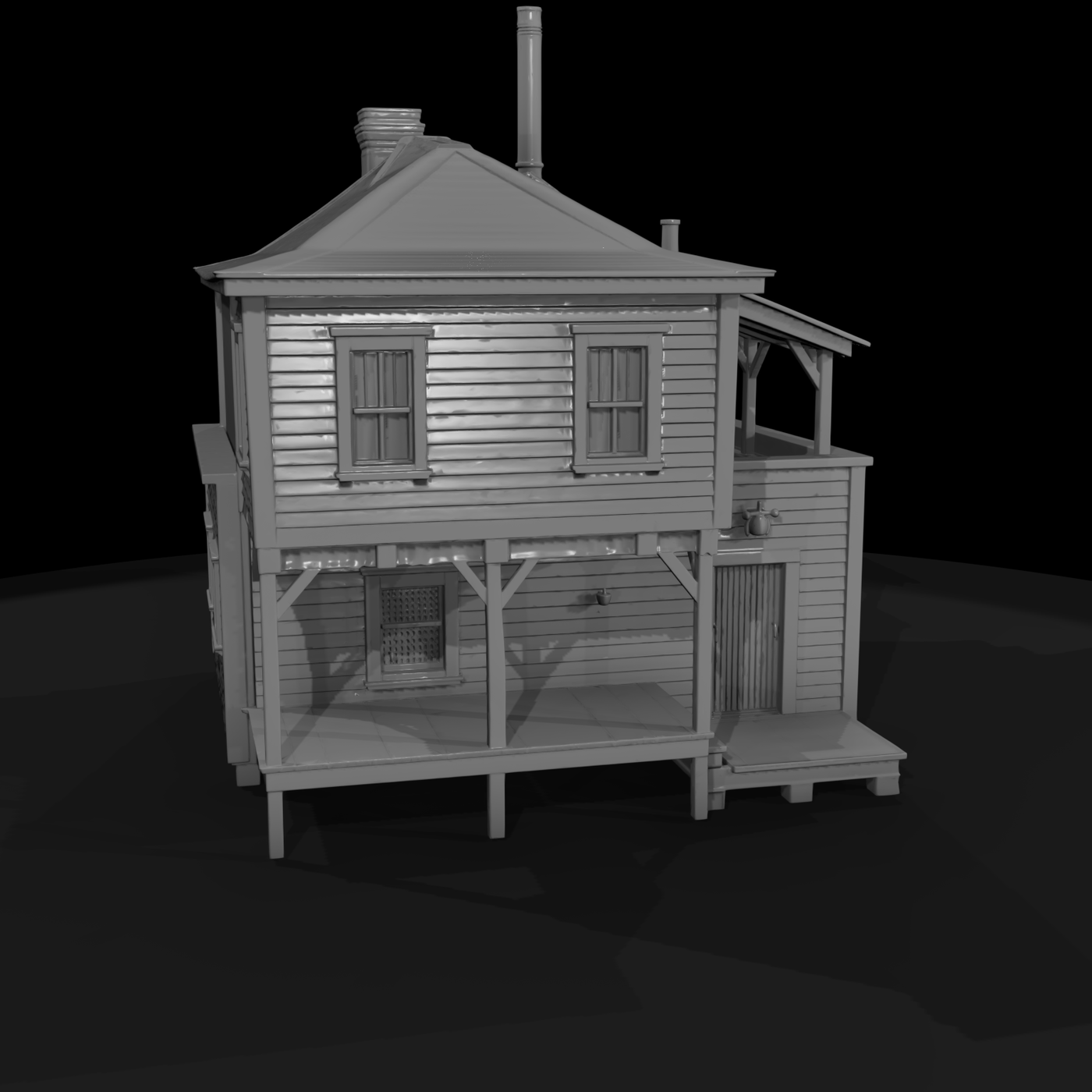 Wooden-frame House & Shed