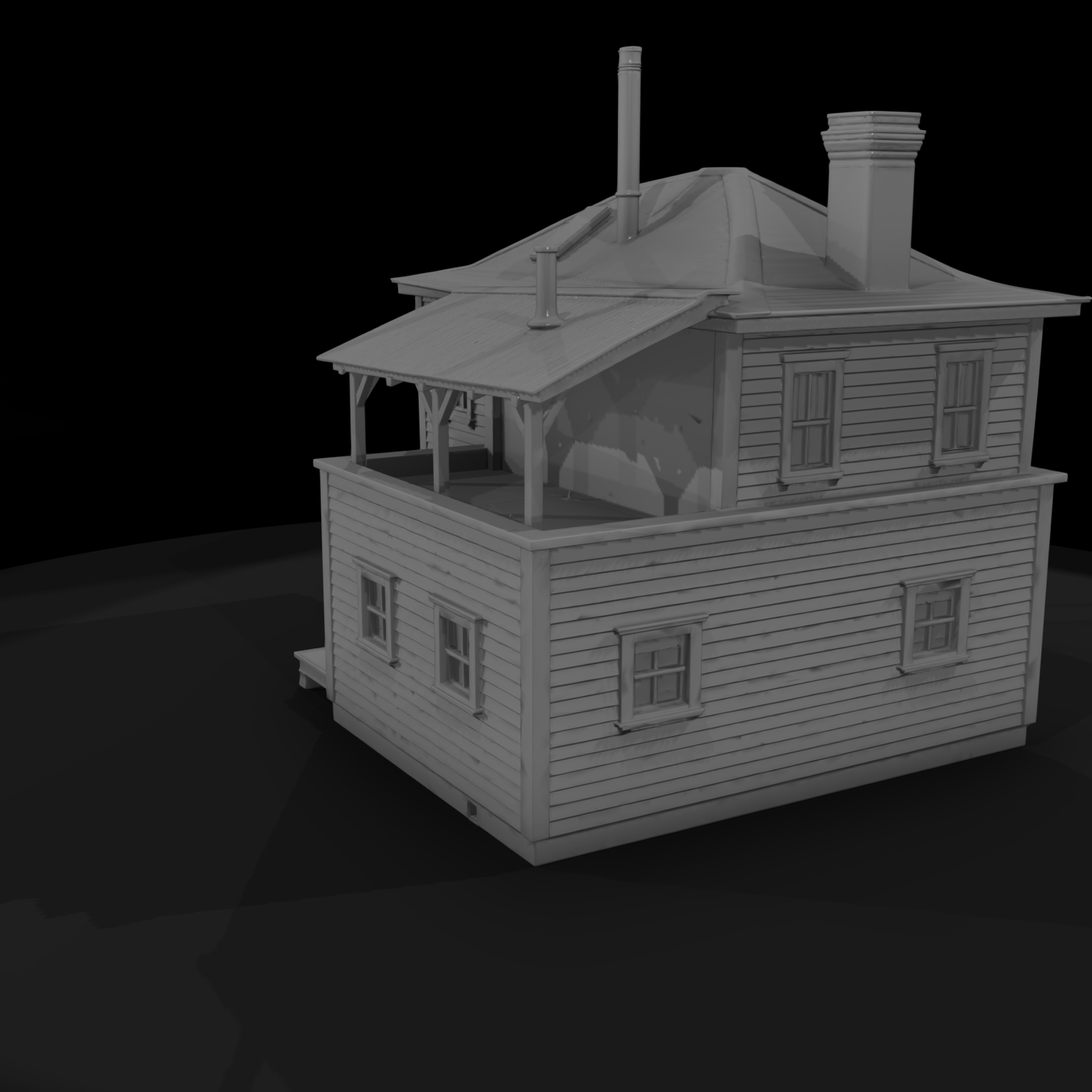 Wooden-frame House & Shed