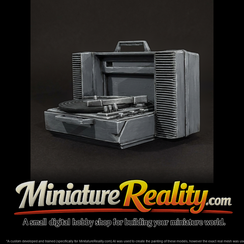 Retro Suitcase Turntable Miniature